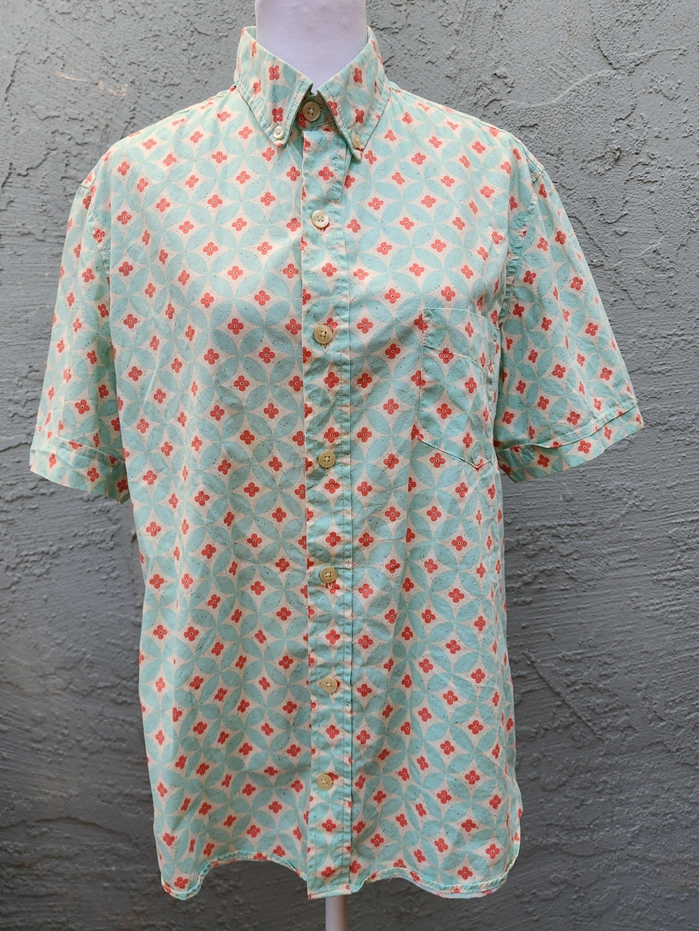 Vintage Kennington Ltd California Cotton Floral Print Button Down Shirt Medium